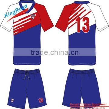 Latest soccer clothes, sublimation print soccer jersey uniform