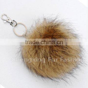 CX-A-65 Nice Handmade Fashionable Raccoon Fur Ball Fur Keyring photo-2