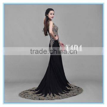 Elegant Lace Beaded Embroidery Mermaid Long Evening Dress photo-5
