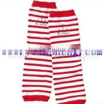 Christmas leg warmer Leg warmer Red with White strip leg warmer