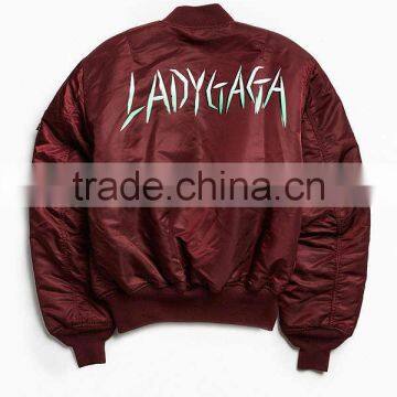 Custom Made Your Own Design Lady Gaga Joanne Tour Bomber Jacket Advertising Printing Logo Unisex Waterproof Nylon Jacket photo-4