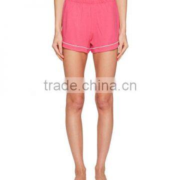 Pink Short Pyjamas Set Contrast Piping New York Pajamas Sleepwear Clothing Short Sleeves And Short Pants Shirttail Hem Nightwear photo-6