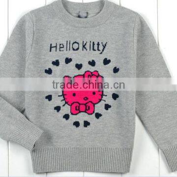 latest style china factory crewneck hello kitty cute baby sweater