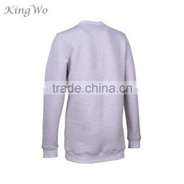 2018 Spring Mens Cotton Fleece Diamond Quiled Crew Neck Jumper photo-4