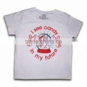 Children's T-shirt, Made of 100% Cotton, Customized Designs, Fabrics, and Logos are Welcome