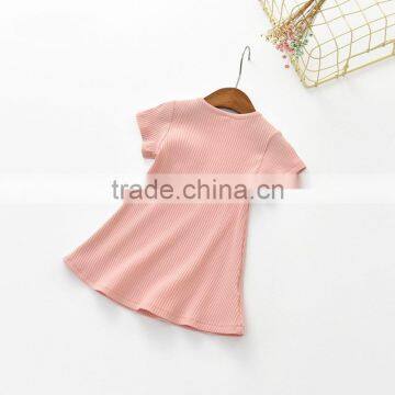 S33563W Girl Summer CottoN Knitting Short Sleeve Breathable Tops Tee Shirts photo-4