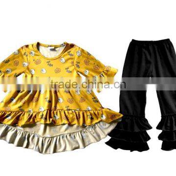 Cartoon Halloween Girls Clothing Sets of Printed Long Sleeve Baby Wholesale Outfit Clothes photo-4