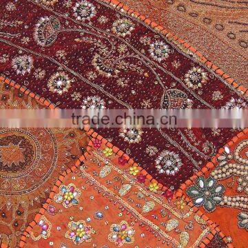 Orange Large Floor Pillow Decorator Classic Sofa Handmade Cushion photo-3