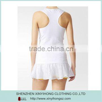 OEM Plain White Color Dry Fit Golf Sport I-shaped Halter Vest Tops photo-2