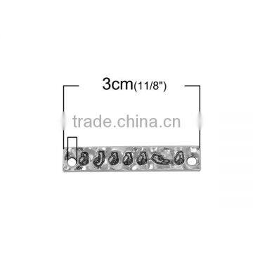 Zinc Based Alloy Pendants Hand Gesture Antique Silver Rectangle photo-2