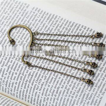 Fashion Tassel Halloween Skull Ear Cuff Clip On Stud Wrap Earrings photo-2