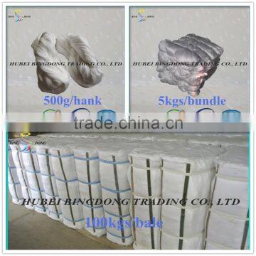 Raw White 40/2 100% Virgin Polyester Yarn in Hank photo-4