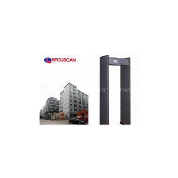 Security door & walkthrough metal detector gate with 6 ZONES for Embassies