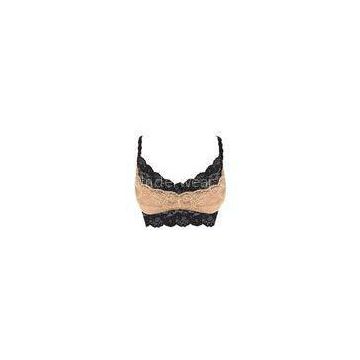 Fashionable Pull Over Breathable Wirefree Bras for Girls , Flowery Lace Stitched