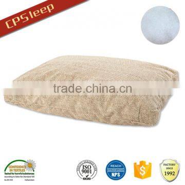 Durable linen fabric waterproof liner shredded memory foam dog bed