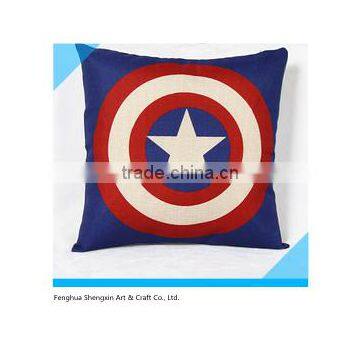 The Avengers American Hero Cotton Hemp Plillow Backrest Floor Cushion Cover