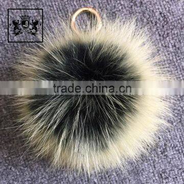 2017 raccoon fur beautiful keyring fur pompon ball accessories keychain