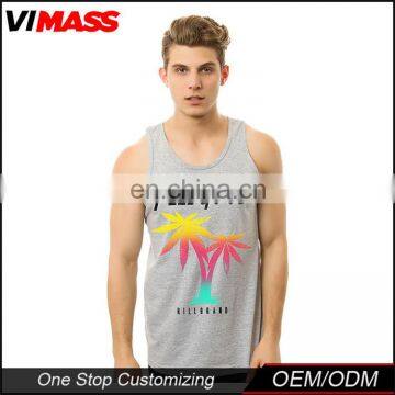 Wholesale Gym Mens Stringer Singlet Custom Tank Top photo-3