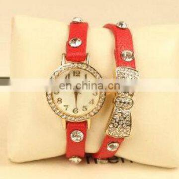 Hot Sell High Quality Rhinestone Bowknot Genuine Cow Leather Retro Watch Vintage Women Dress Watch photo-4