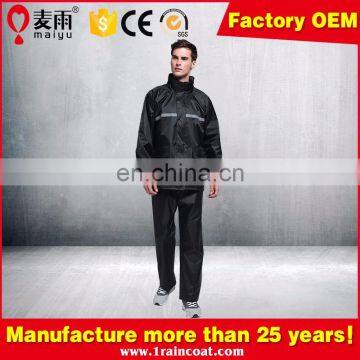 Maiyu portable eco-friendly raincoat polyester rain jacket and pants