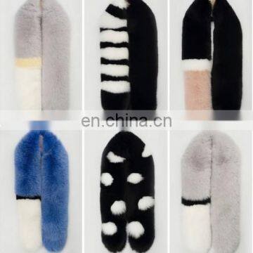 New Fashion Fox Fur Stole Genuine Fox Fur Shawl Fur Cape For Girl photo-4