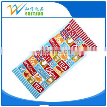 Printed microfiber soft new promotional 100% polyester beach towel