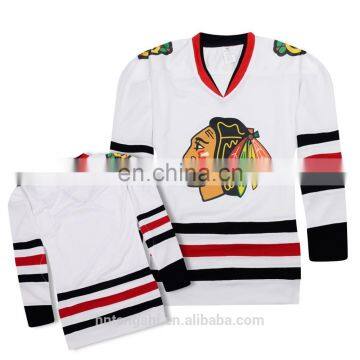 custom design adult Chicago blackhawks jersey team uniform of hockey wear