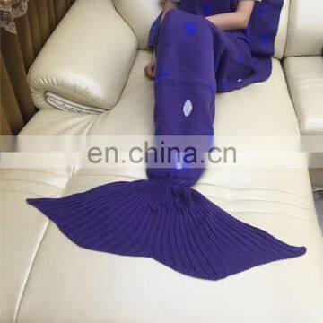 2016 Latest Handmade Mermaid Tail Blanket , Soft Material Perfect Little Mermaid Cute Gift for Girlfriend photo-6