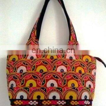 2015 newest Elegant Kutchi Banjara Tote Bag -Vintage Banjara Gypsy HandBag-Wholesale indian cotton Kutchi embroidery hand bags