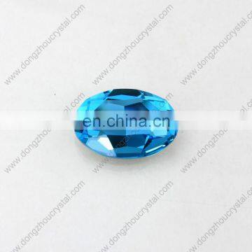 China Wholesale Oval Crystal Fancy Stone Silver Base Point Back Crystal Stone For Earring Jewelry