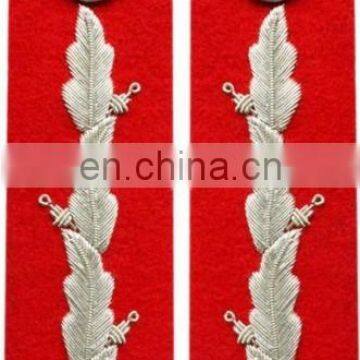 Officer Uniform Collar Gorgets, Police Goergets, Military Gorgets, British Gorget With Oak Leaf Embroidery photo-3