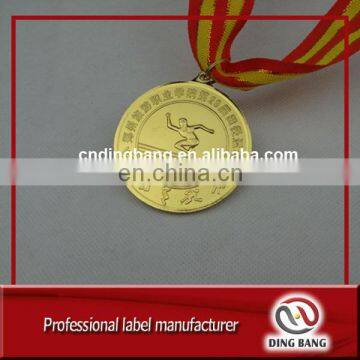 10 Years Experienced Factory Custom Made Embossed Marathon Design Professional Gold Sports Running Medal