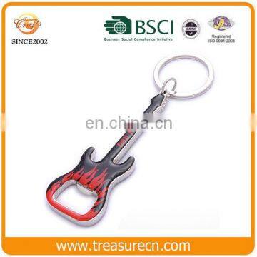 Wholesales guitar shaped keyring travel souvenir metal custom keychain