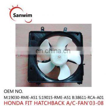 Cooling Fan,Motor Cooling HON-DA F-I-T HATCHBACK A/C-FAN'03-08 OM M:19030-RME-A51 S:19015-RME-A51 B:38611-RCA-A01