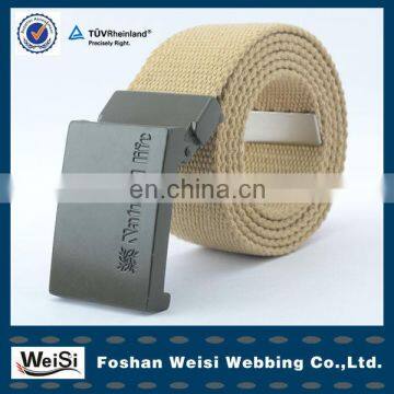 Fashion steel buckle polyester cotton woven waist leisure canvas belts