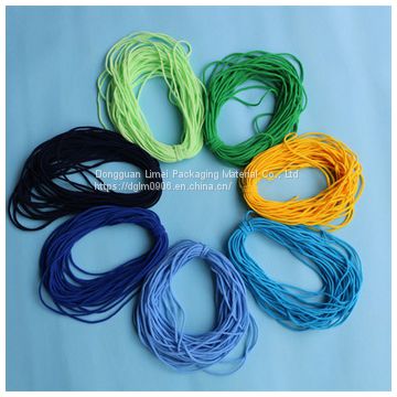 Factory Wholesale Round Flat Ear Band Elastic Cord Earloop For Face shield