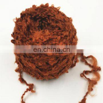 Hand Dyed Teeswater Locks in Peach for Felting and Spinning Loop Yarn for Hand Knitting photo-3