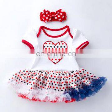 4th of July Outfit 2019 Kids New American Independence Day Baby Short Sleeve Star Print Harness Skirt Two-piece Suit photo-5