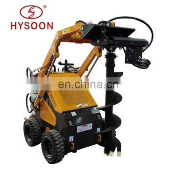 HYSOON HY380 multifunctional mini skid steer loader small skid steer drilling rig attachments