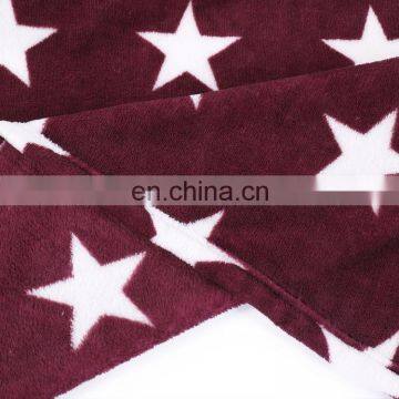 China Wholesale Custom Super Soft Fluffy Coral Fleece Star Printed Blanket Glow in the Dark Throw Blankets for Winter photo-4