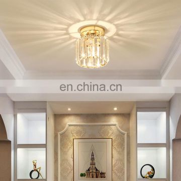 Home decoration lighting hotel room hardware K9 crystal ceiling lamp