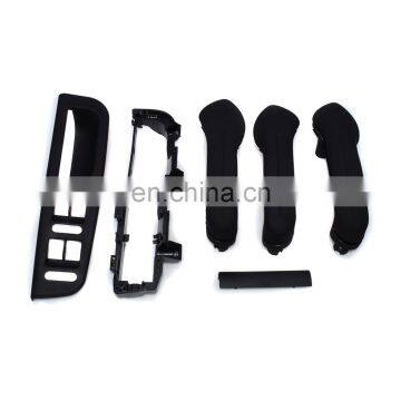 Free Shipping! Black Inside Door Handle Cover Bracket Grab Bezel Trim For Jetta Golf MK4 6 PCS