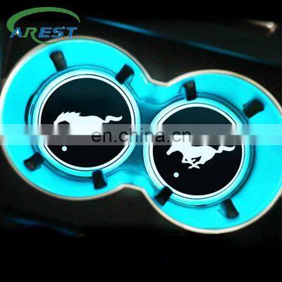 LED Car multicolor atmosphere light water coaster For Ford Mustang Universal Big Size Mustang Shelby GT sticker accessories