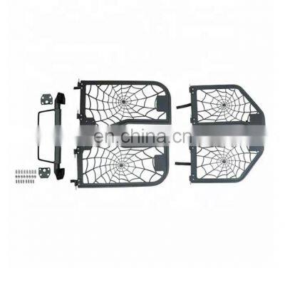 Tubular Poison Spyder Web Half Doors with Reflection Mirrors For Jeep Wrangler JK 4 Door