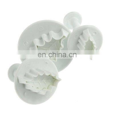 New 3 pcs Cake Sugar Sugarcraft Cutter Tool Plunger Cutter Veined Ivy Leaf cake decorating Tools kit