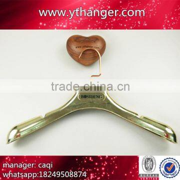 New Premium Gold Color Dress Plastic Hanger Suit Plastic Hanger With Gold Hook