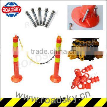 High Visibility Road Bollard PVC with Chain