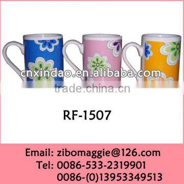 10oz Straight Zibo Produced Wholesale Stoneware Car Drinking Cup for Promotional Gift Cup