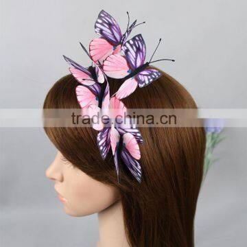 High - Quality Girls Fascinator Cloth Simulation Butterfly Headband Hairband Quality Choice