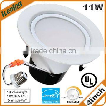 11W UL Dimmable 4 inch LED Downlight